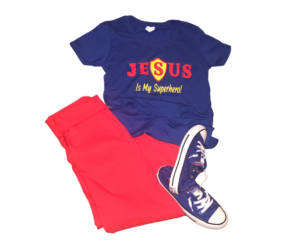 "Jesus Is My Superhero" T-Shirt (Women)