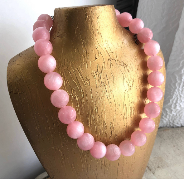 Marbled Pink Marco Vintage Jewelry Set