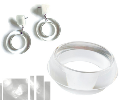 Clear Resin Jewelry Set