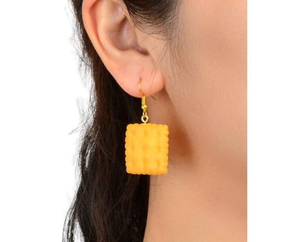 Cheese Cracker Earrings