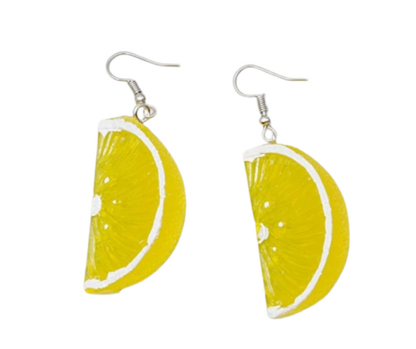 Chunky Sliced Lemon Earrings