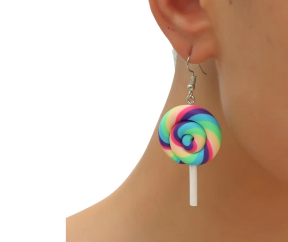Swirl Lollipop Earrings