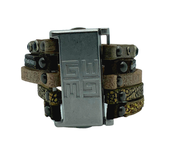 Believe Anything Is Possible/Multi Message-Bronze Leather Bracelet