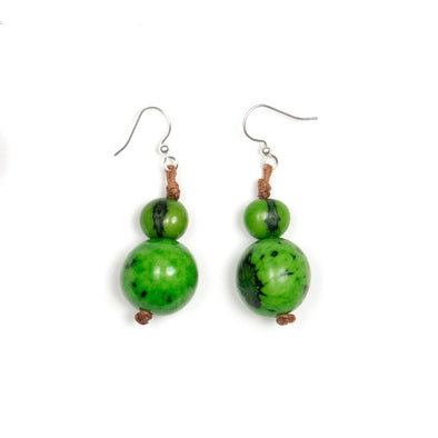 Semilla Earrings-Lime Green